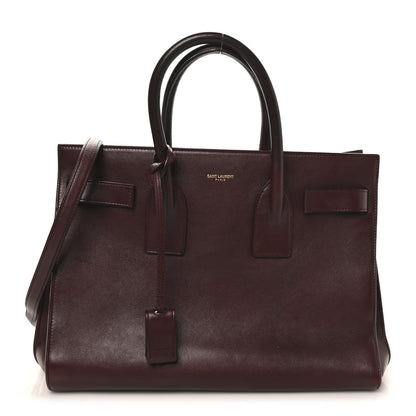 Saint Laurent Calfskin Small Sac De Jour Amarena 1 of 9