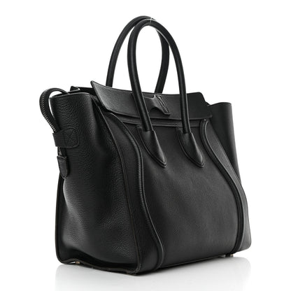 Celine Drummed Calfskin Mini Luggage Black 3 of 18