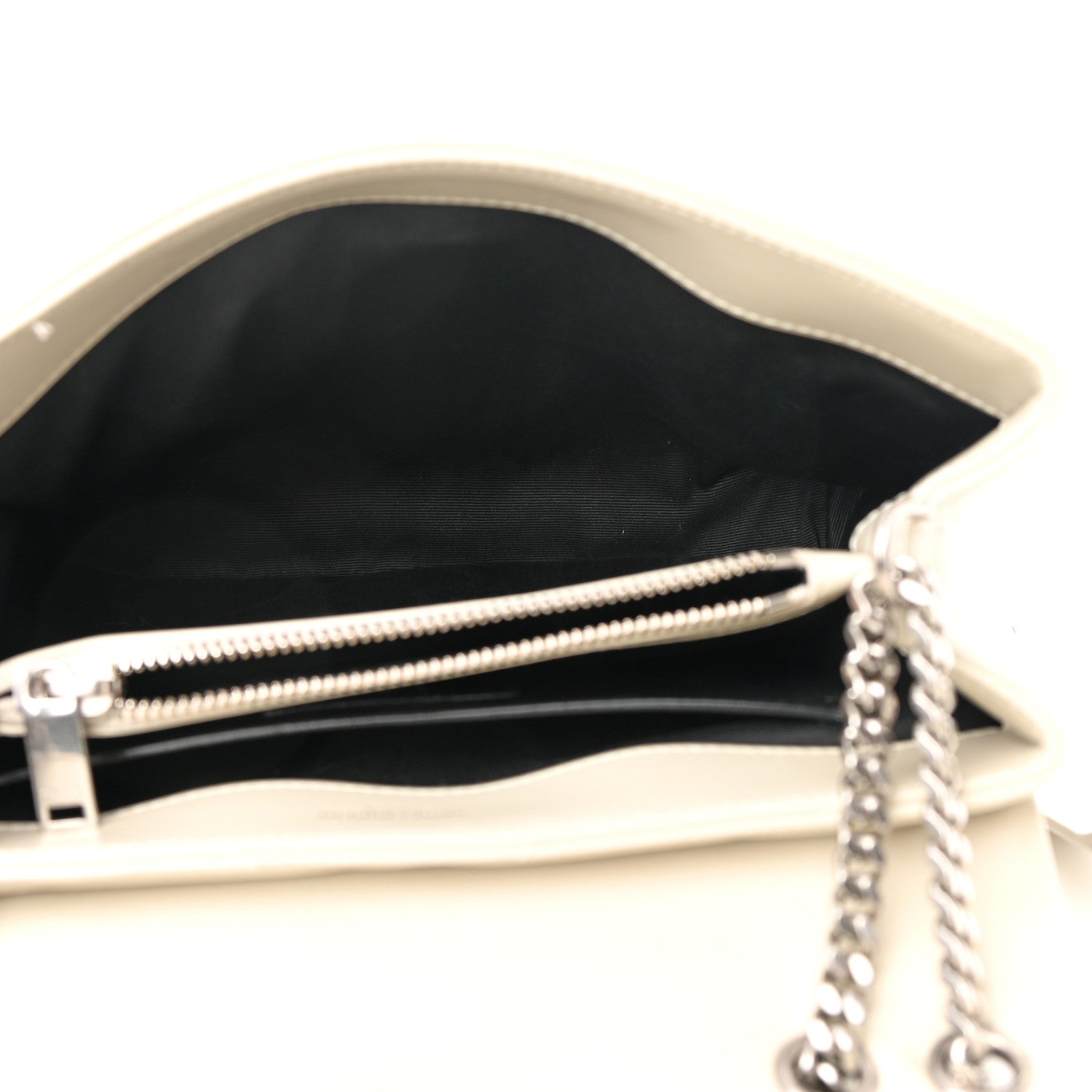 Saint Laurent Calfskin Y Quilted Monogram Small Loulou Chain Satchel Crema Soft 4 of 11