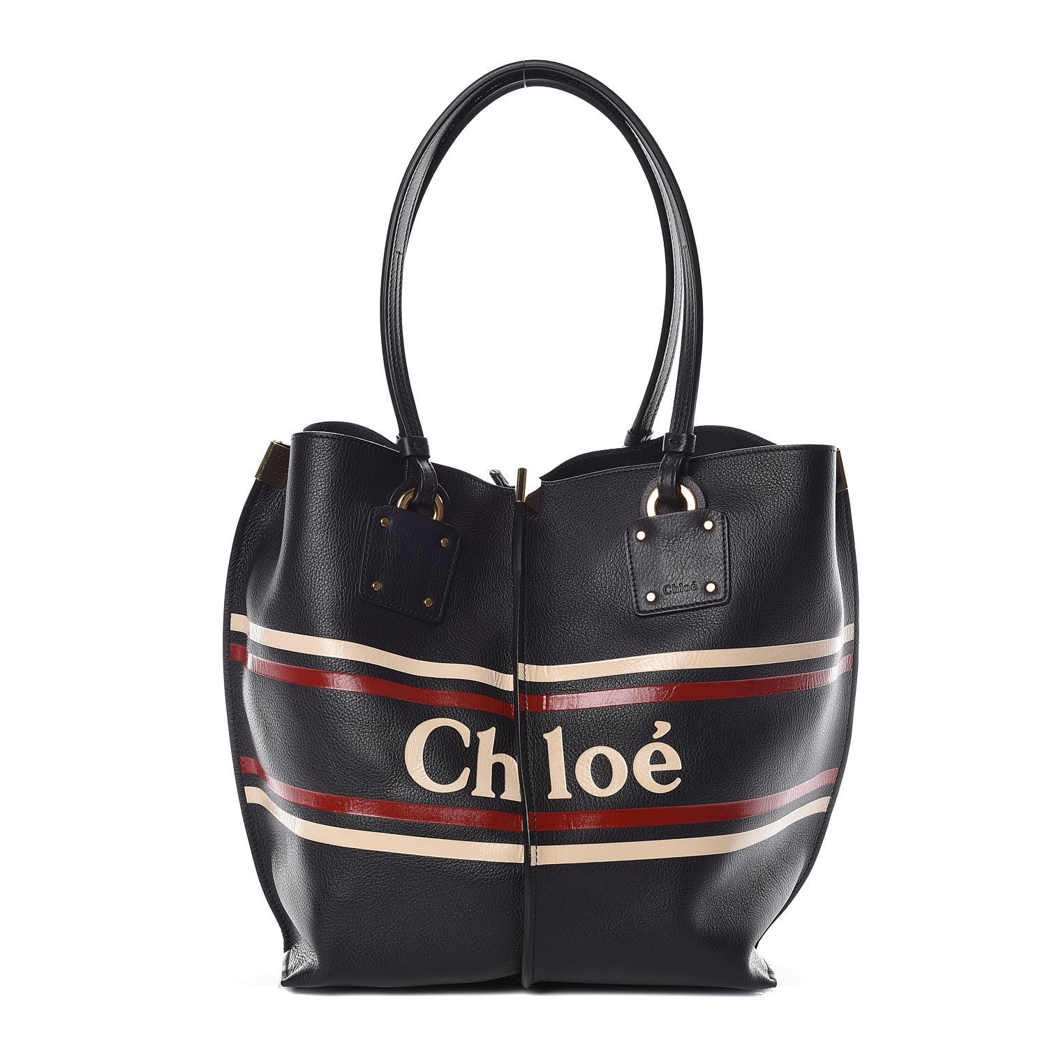 Chloe Smooth Calfskin Medium Vick Tote Full Blue 1 of 9