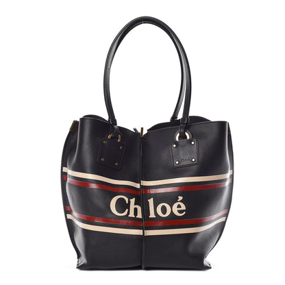 Chloe Smooth Calfskin Medium Vick Tote Full Blue 1 of 9