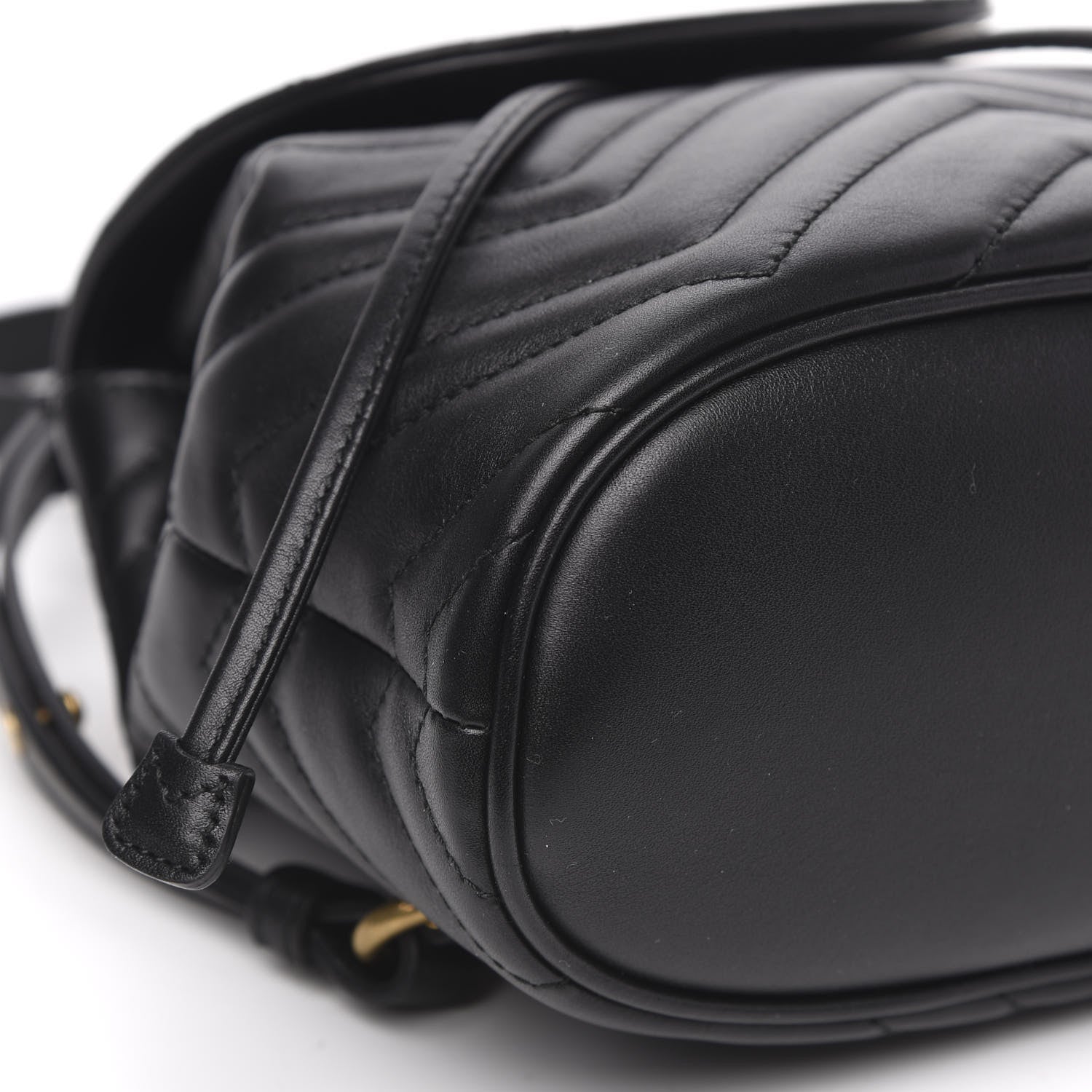 Gucci Calfskin Matelasse GG Marmont Flap Backpack Black 7 of 9