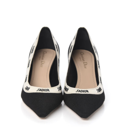 Christian Dior Technical Canvas Ribbon Embroidered J'Adior 65mm Pumps 38 Black 2 of 8