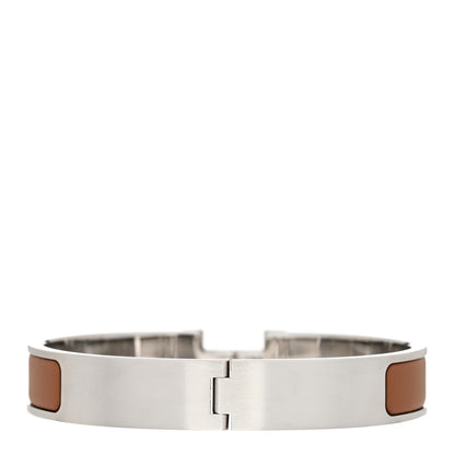 Hermes Matte Enamel Narrow Clic Clac HH Bracelet Gold Gold 3 of 4