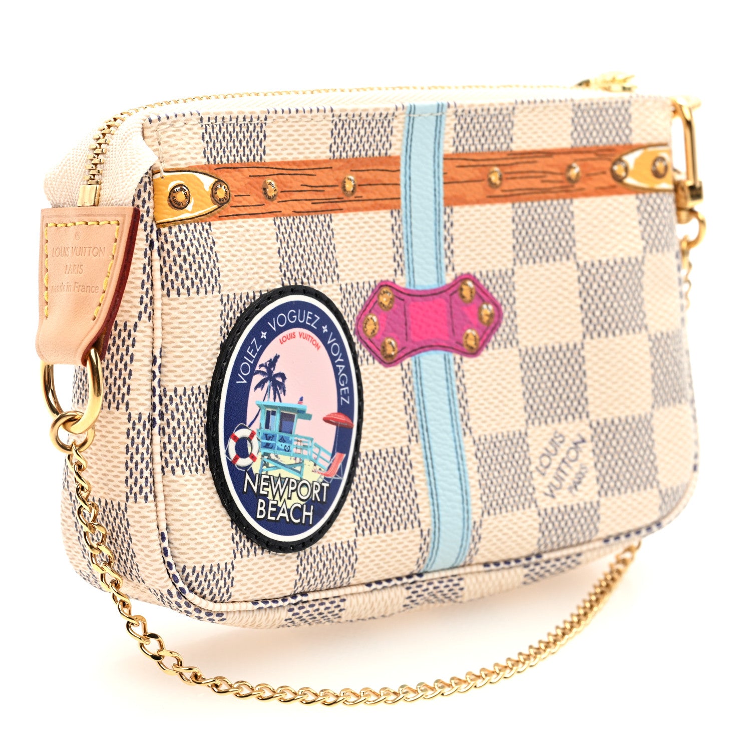 Louis Vuitton Damier Azur Summer Trunks Newport Beach Mini Pochette Accessories 3 of 10