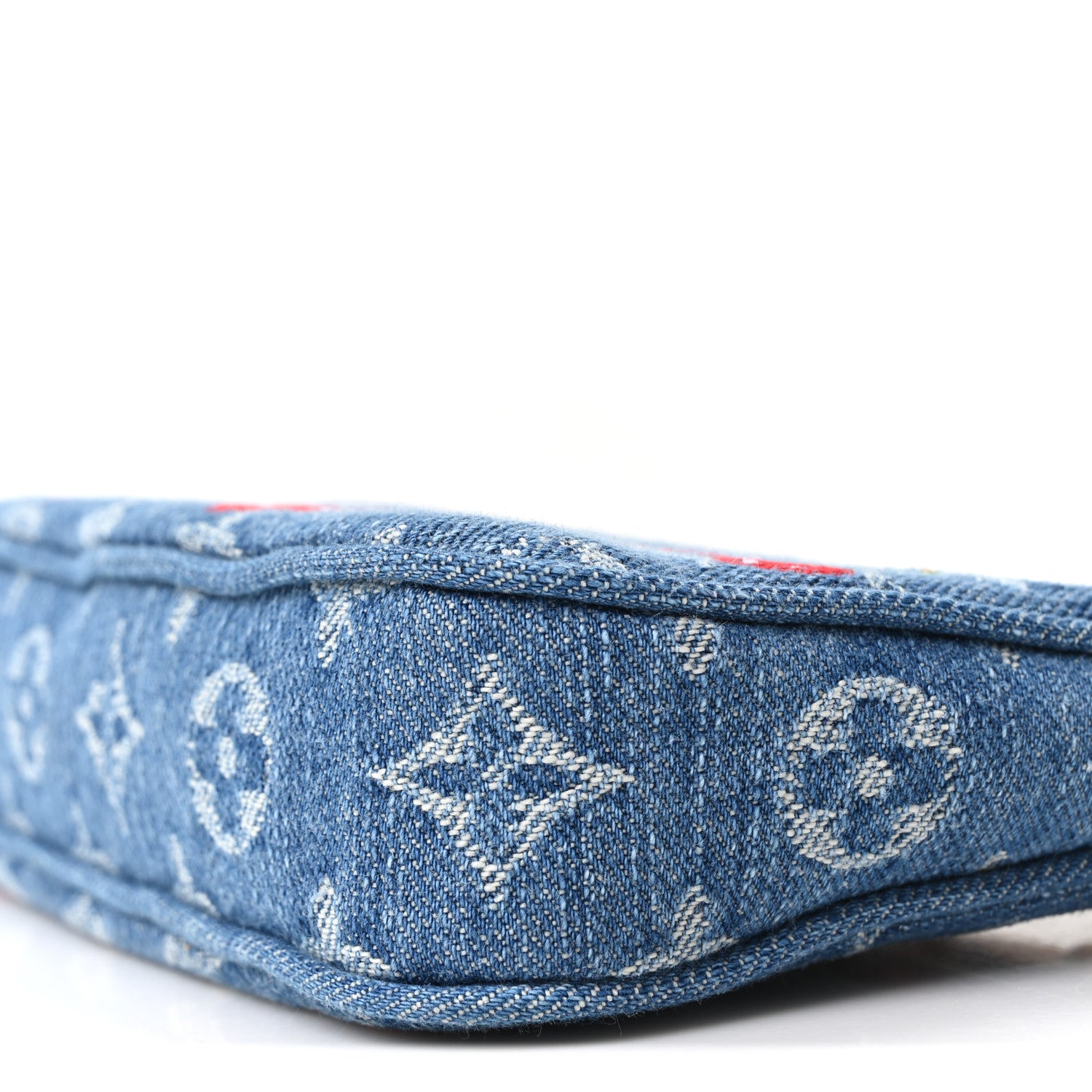 Louis Vuitton LV X TM Monogram Denim Cerises Pochette Accessories Blue 9 of 9