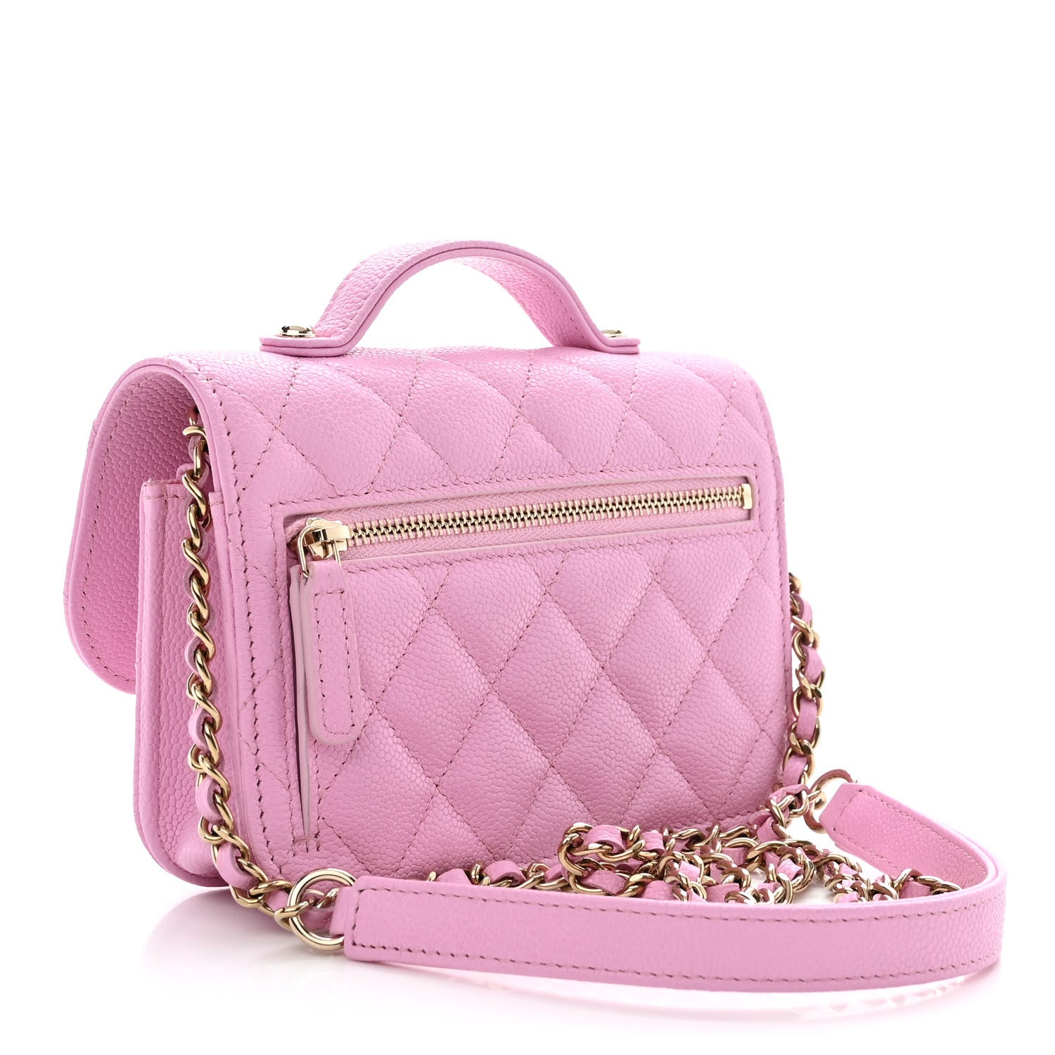 Chanel Caviar Quilted Business Affinity Clutch With Chain Flap Lilac 3 of 12