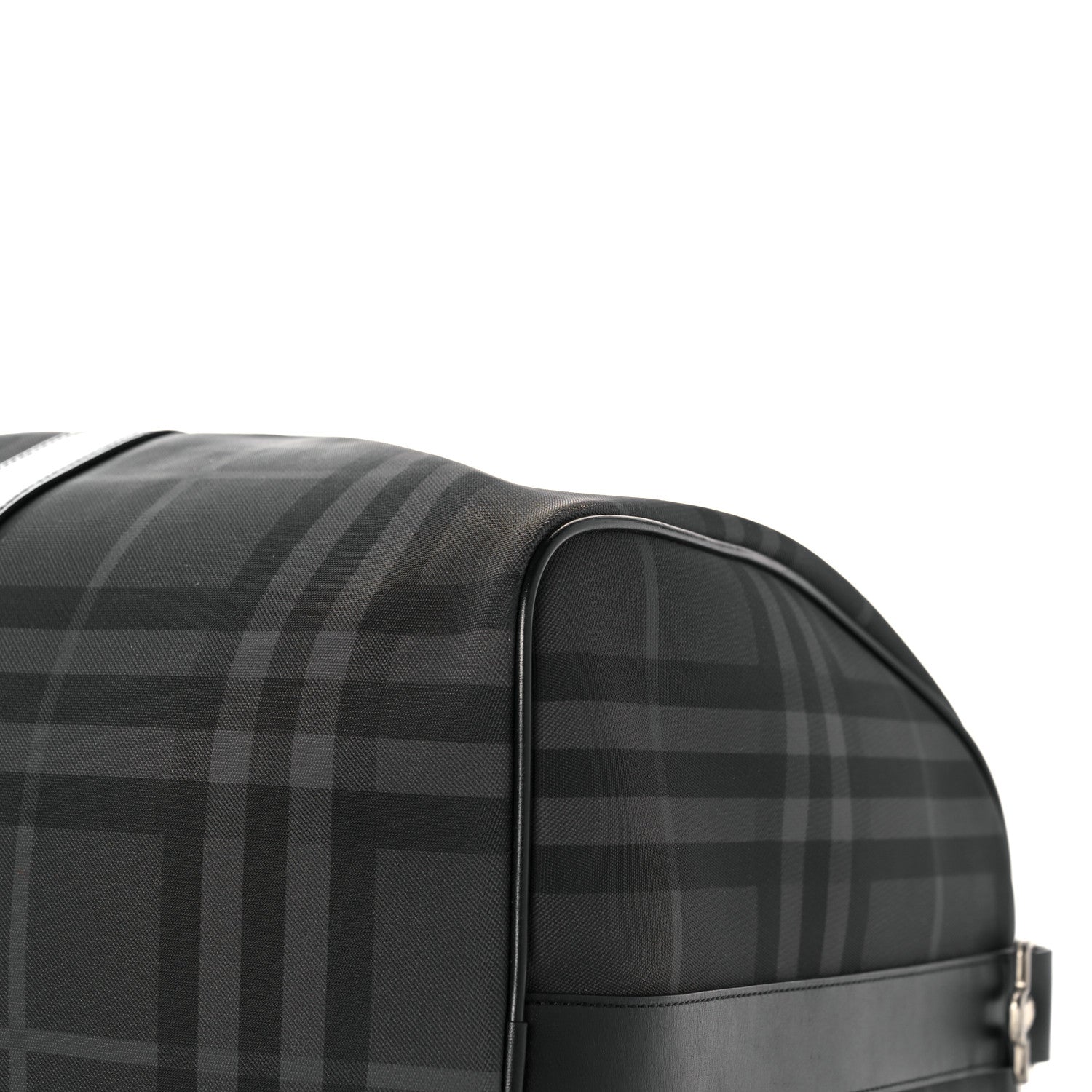Burberry Nylon Smoked Check Duffle Bag Black 11 of 14