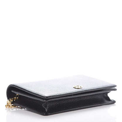 Gucci Calfskin Mini GG Marmont Chain Wallet Black 4 of 10