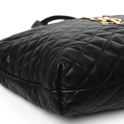 Saint Laurent Lambskin Quilted Maxi Icare Shopping Tote Black 9 of 10