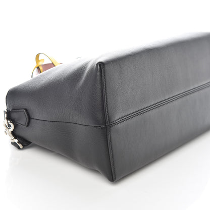 Fendi Vitello Dolce 4 Color Large By The Way Boston Bag Black Multicolor 9 of 11