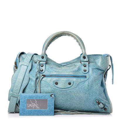 Balenciaga Agneau Classic Hardware City Bleu Paon 1 of 11