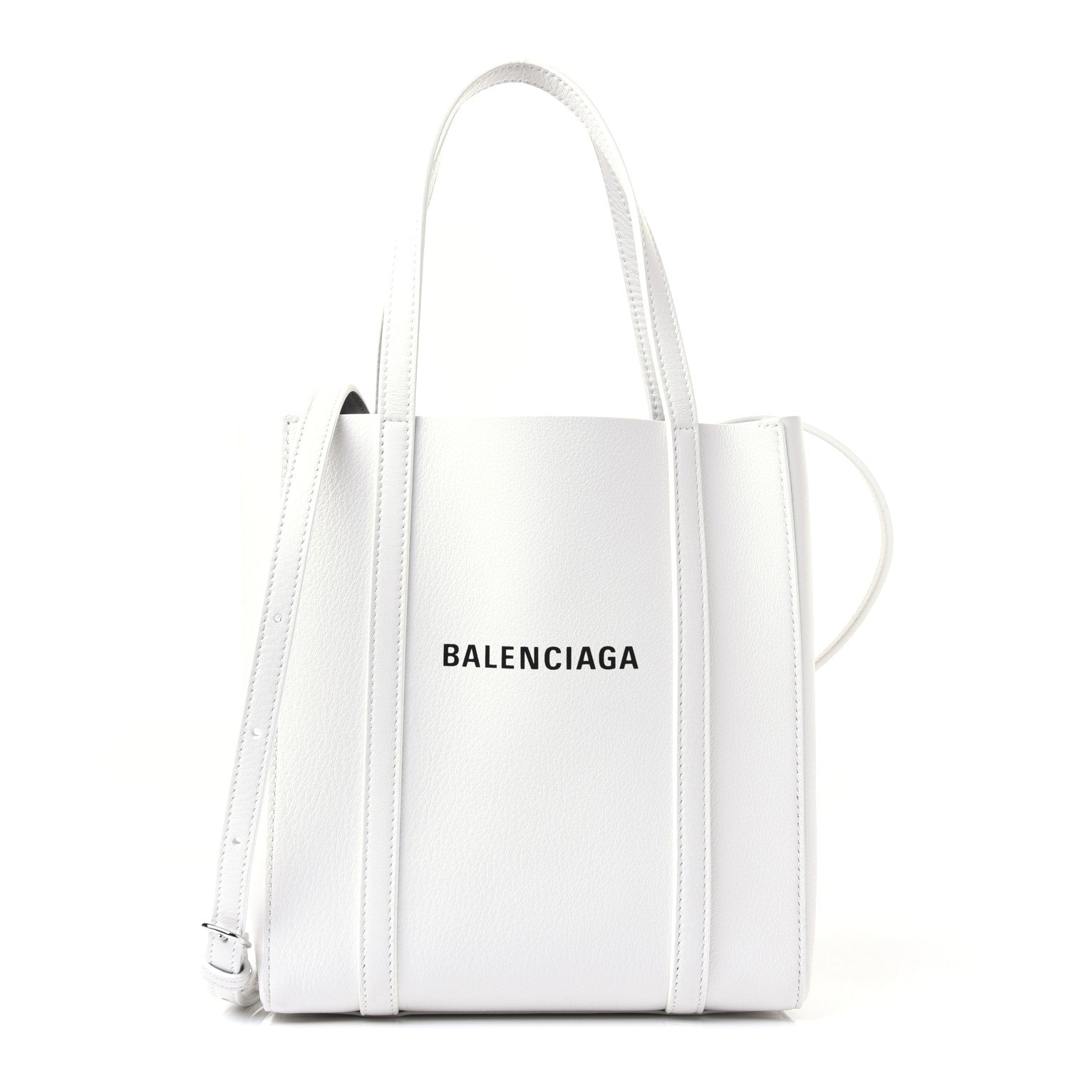 Balenciaga Smooth Calfskin Double Sided XXS Everyday Tote White Light Black 1 of 17