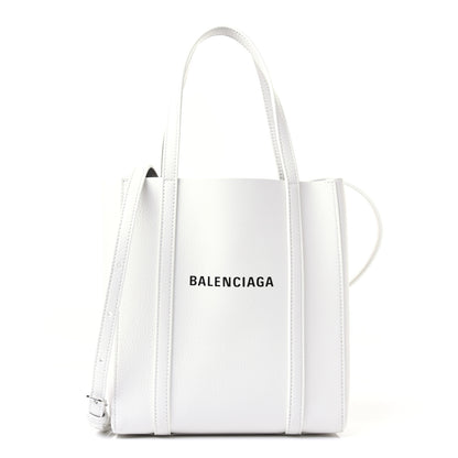 Balenciaga Smooth Calfskin Double Sided XXS Everyday Tote White Light Black 1 of 17