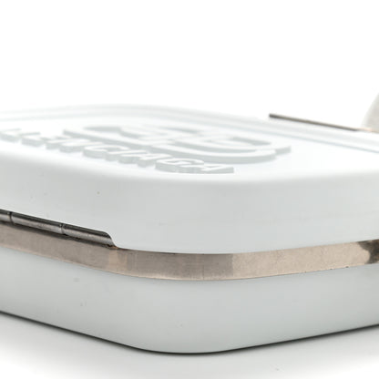 Balenciaga Recycled Plastic Calfskin Embossed Mini Lunch Box Case with Strap White 10 of 10