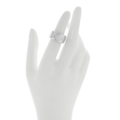 Chanel 18K White Gold Large Coco Crush Ring 49 5 2 of 4