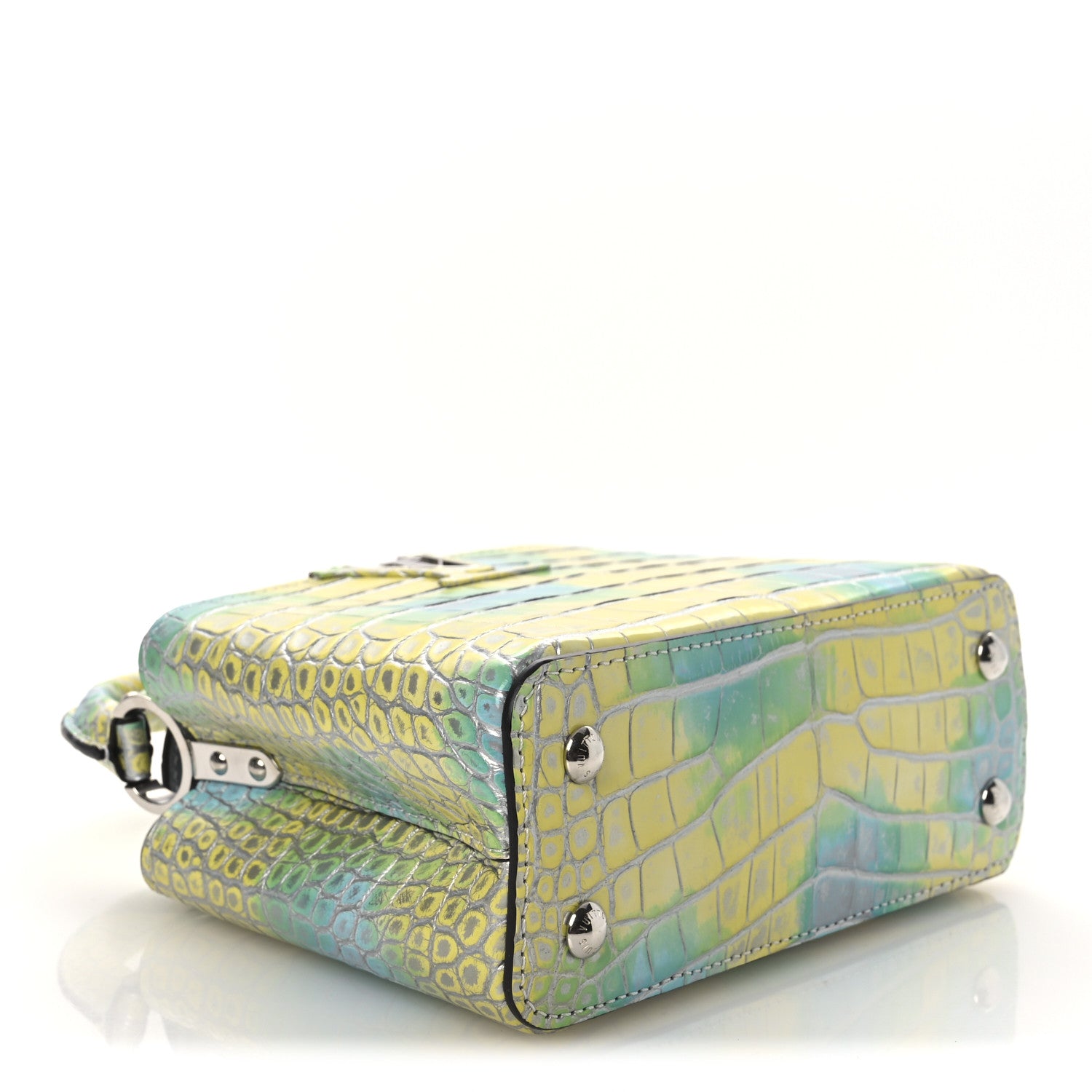 Louis Vuitton Crocodile Mini Capucines  Yellow Blue 5 of 11
