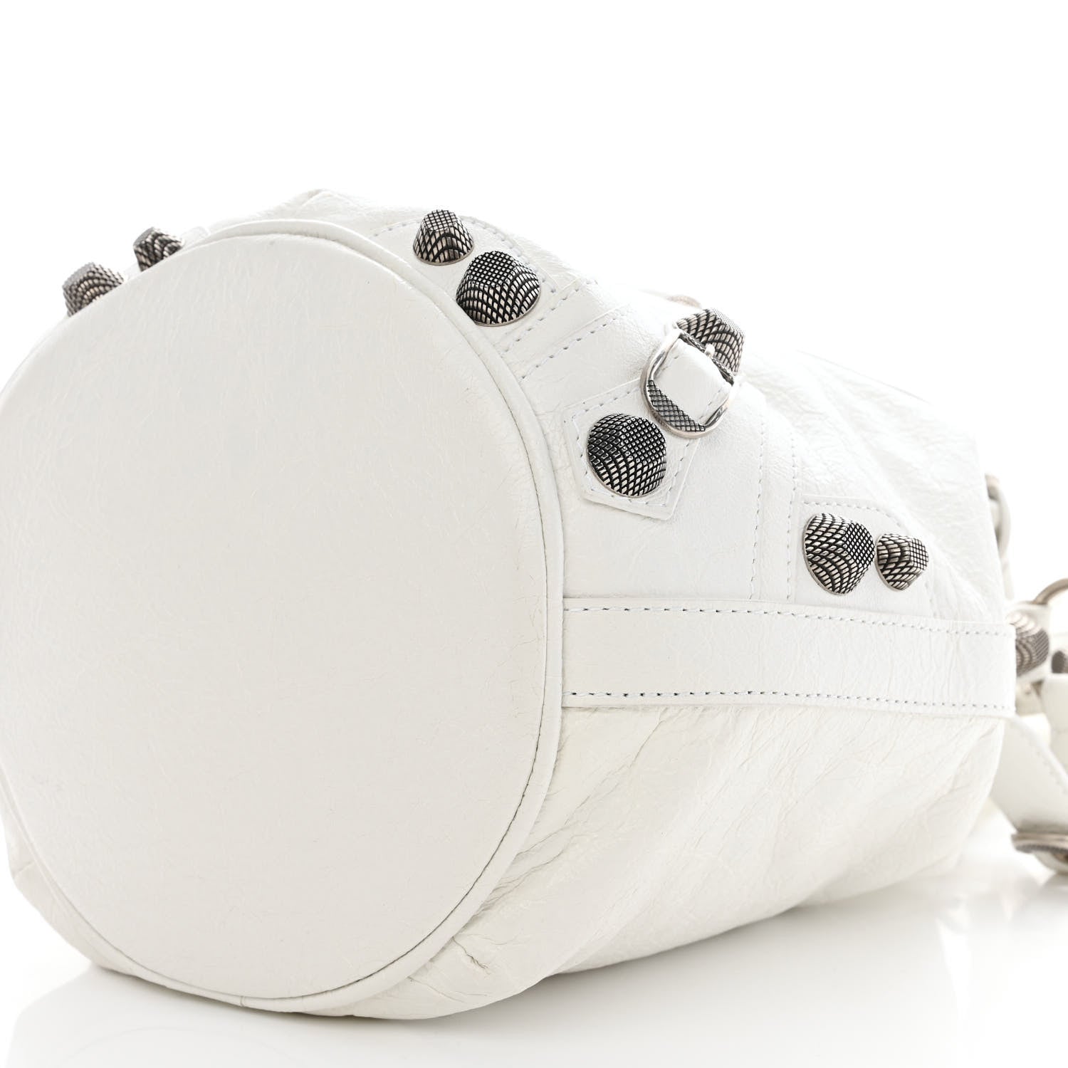Balenciaga Agneau Arena Small Le Cagole Bucket Bag Optic White 9 of 9