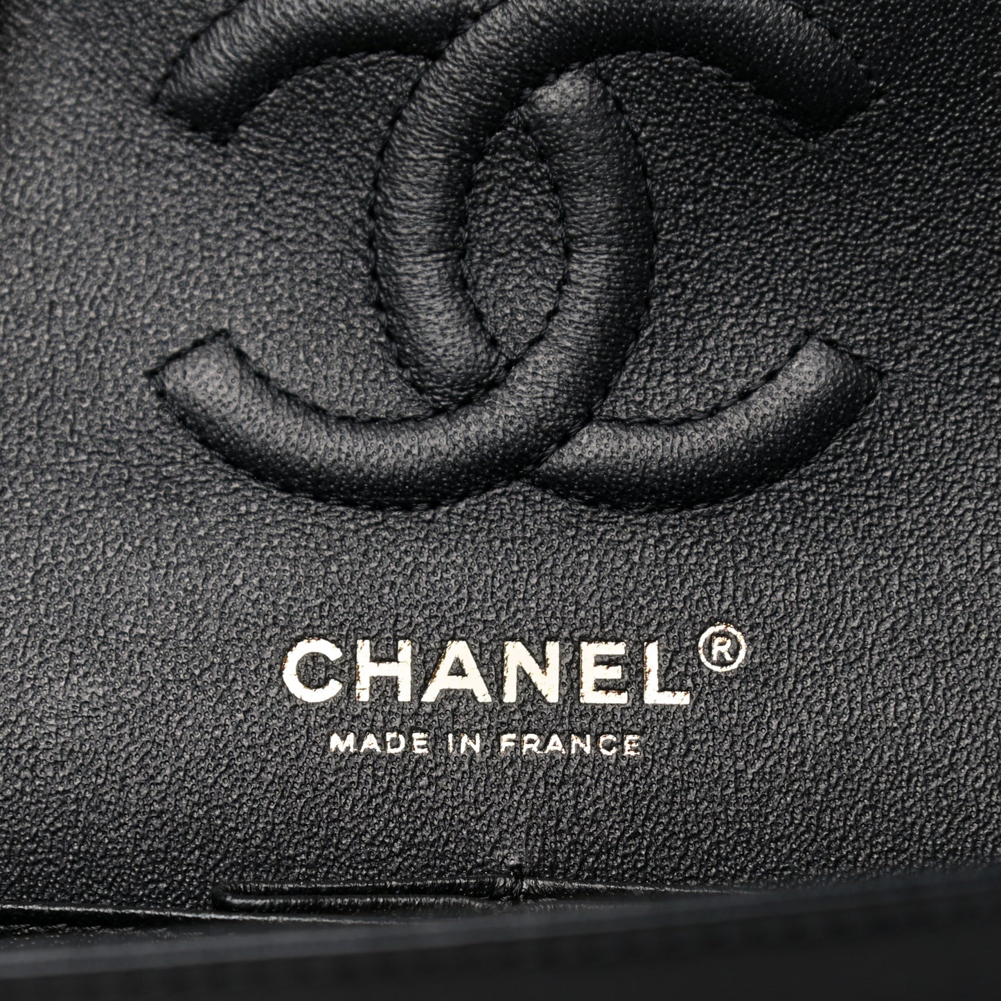 Lambskin Chevron Quilted Small Double Flap Black