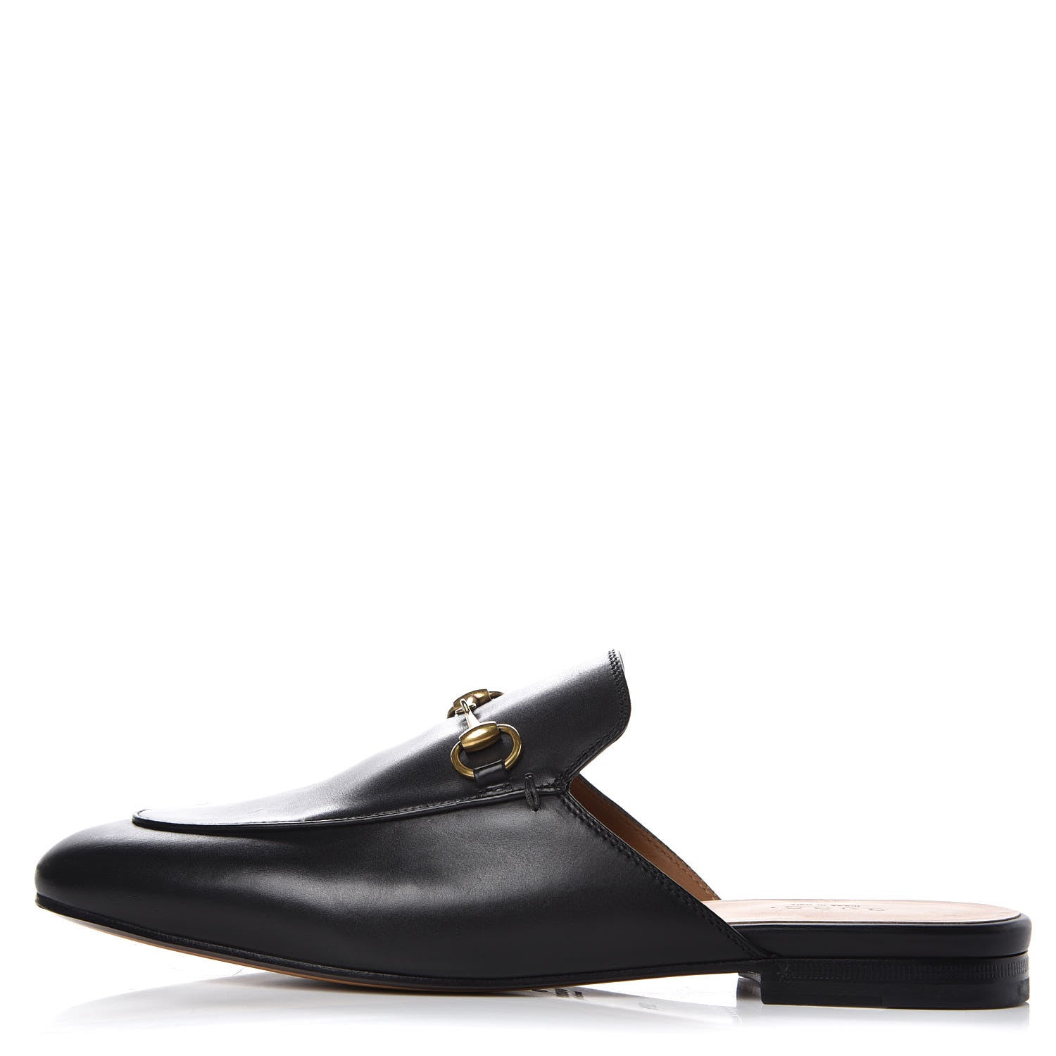 Gucci Calfskin Womens Princetown Slippers 38.5 Black 1 of 10