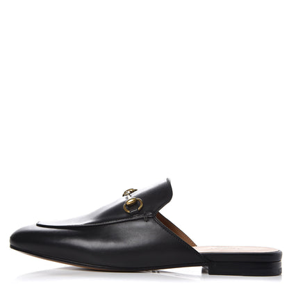 Gucci Calfskin Womens Princetown Slippers 38.5 Black 1 of 10