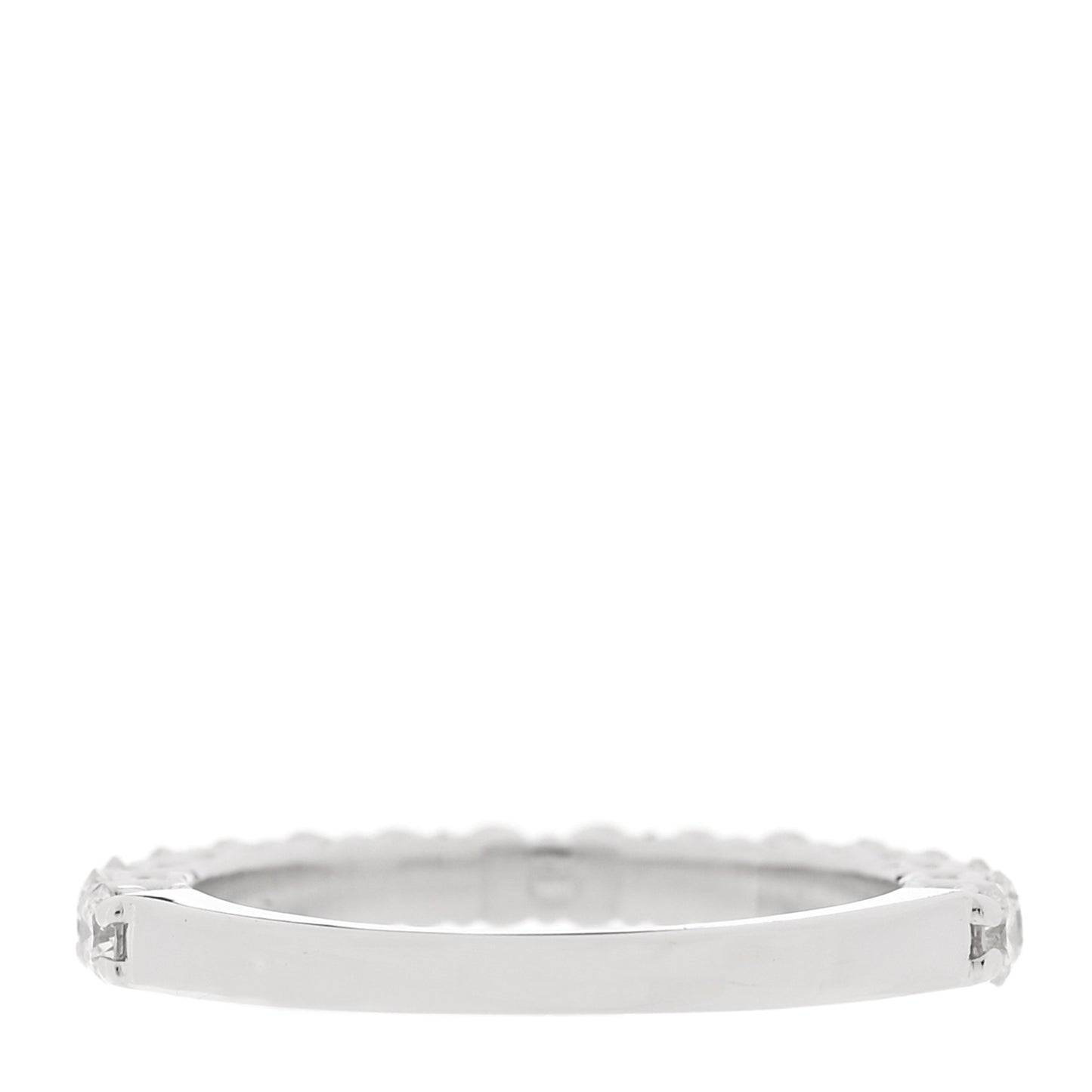 14K White Gold Diamond 0.56ctw Half Eternity Band Ring 46 3.75