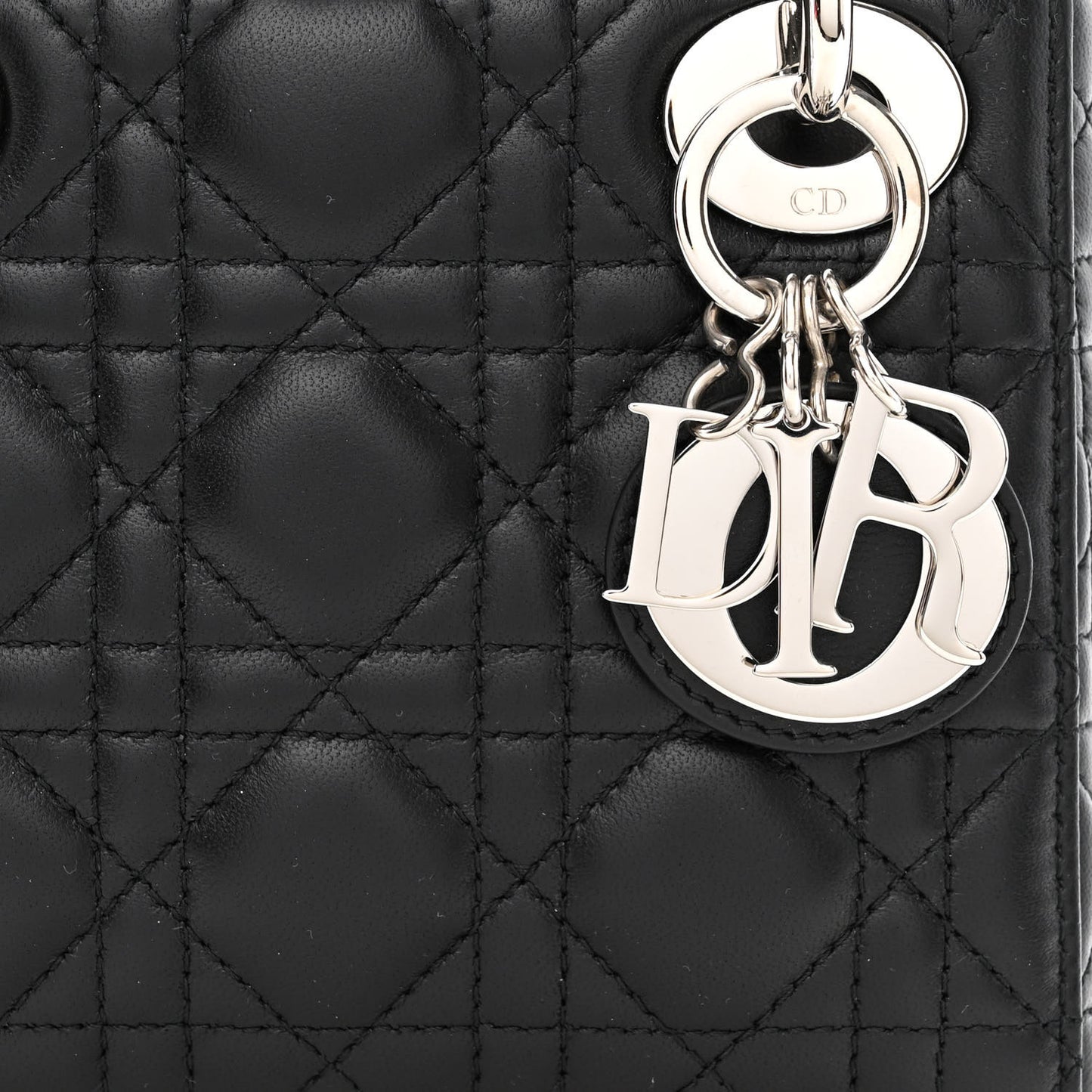 Lambskin Cannage Mini Lady Dior Black