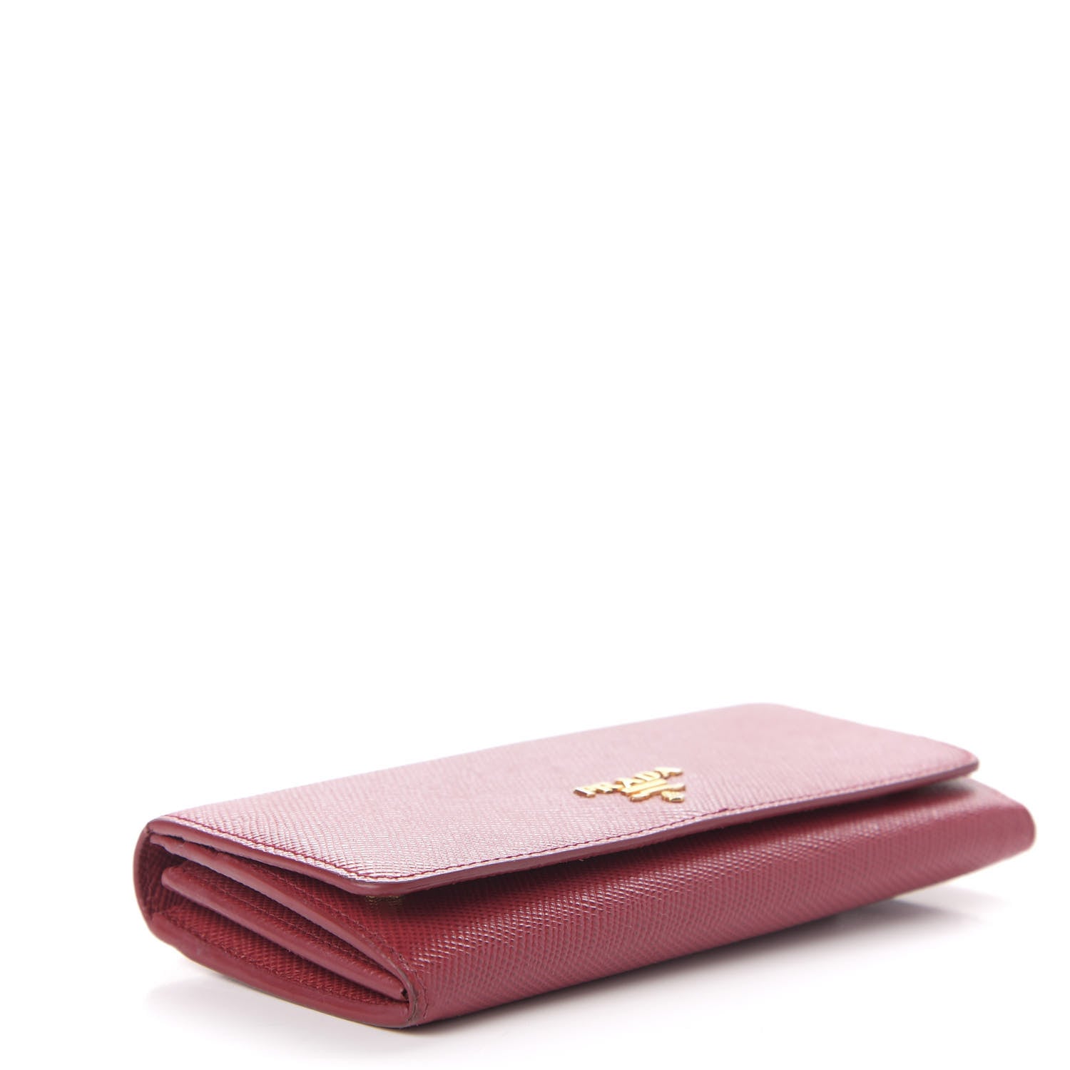Prada Saffiano Metal Continental Flap Wallet Fuoco 5 of 11