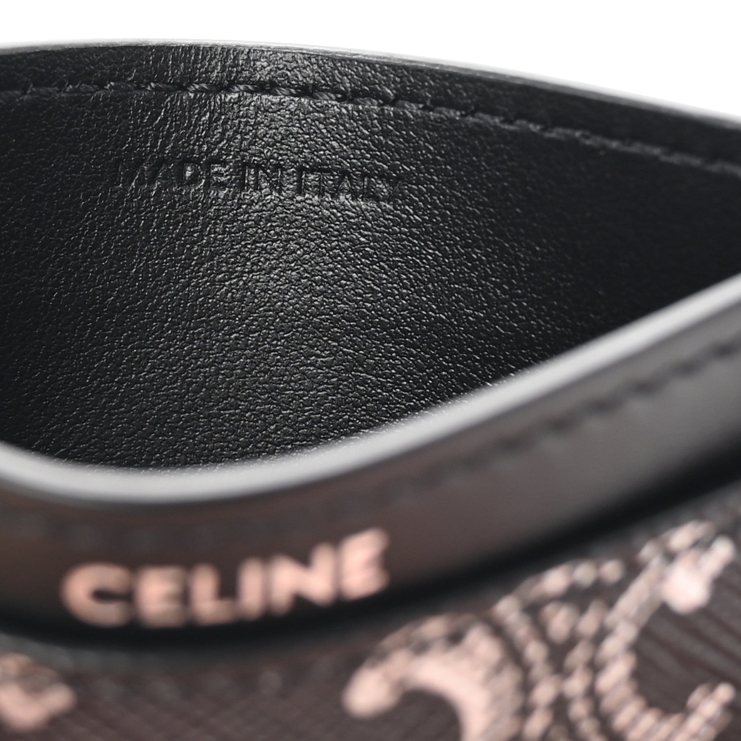 Celine Triomphe Canvas Card Holder Silver Black 6 of 7