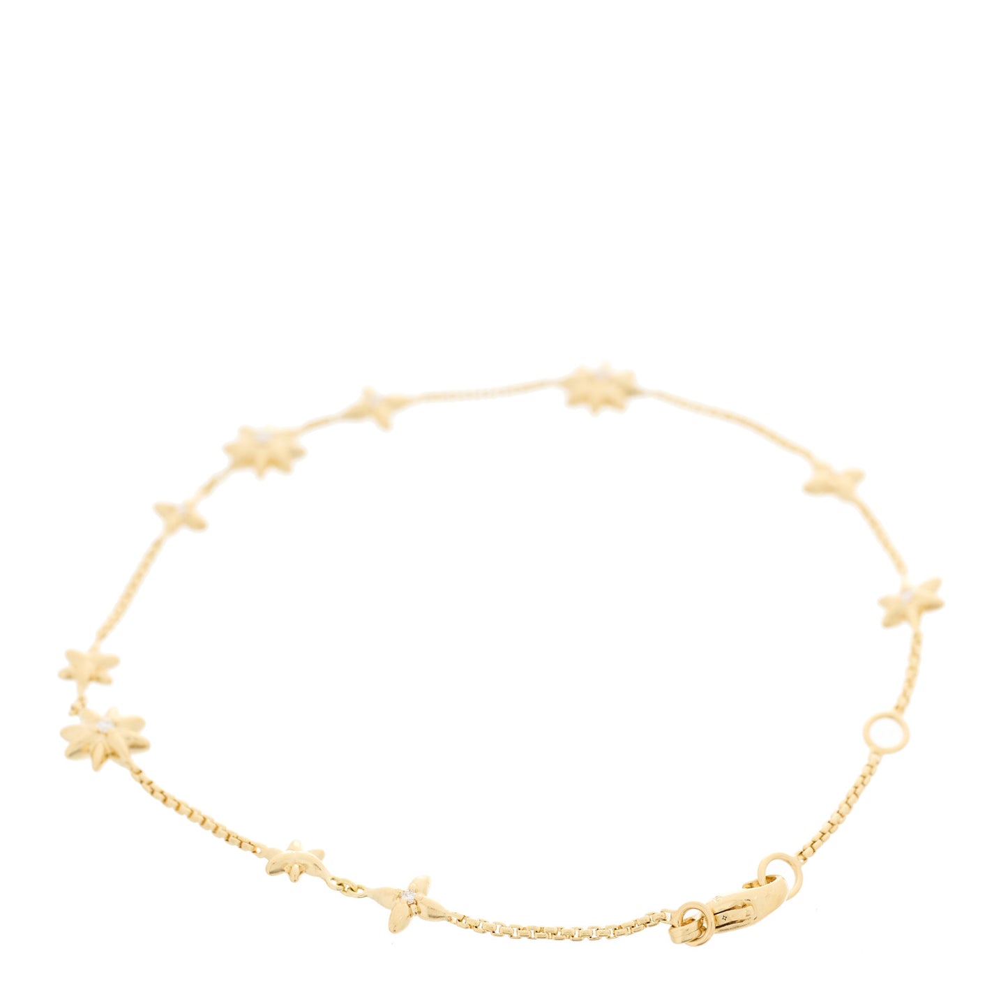 18K Yellow Gold Diamond Starburst Constellation Bracelet