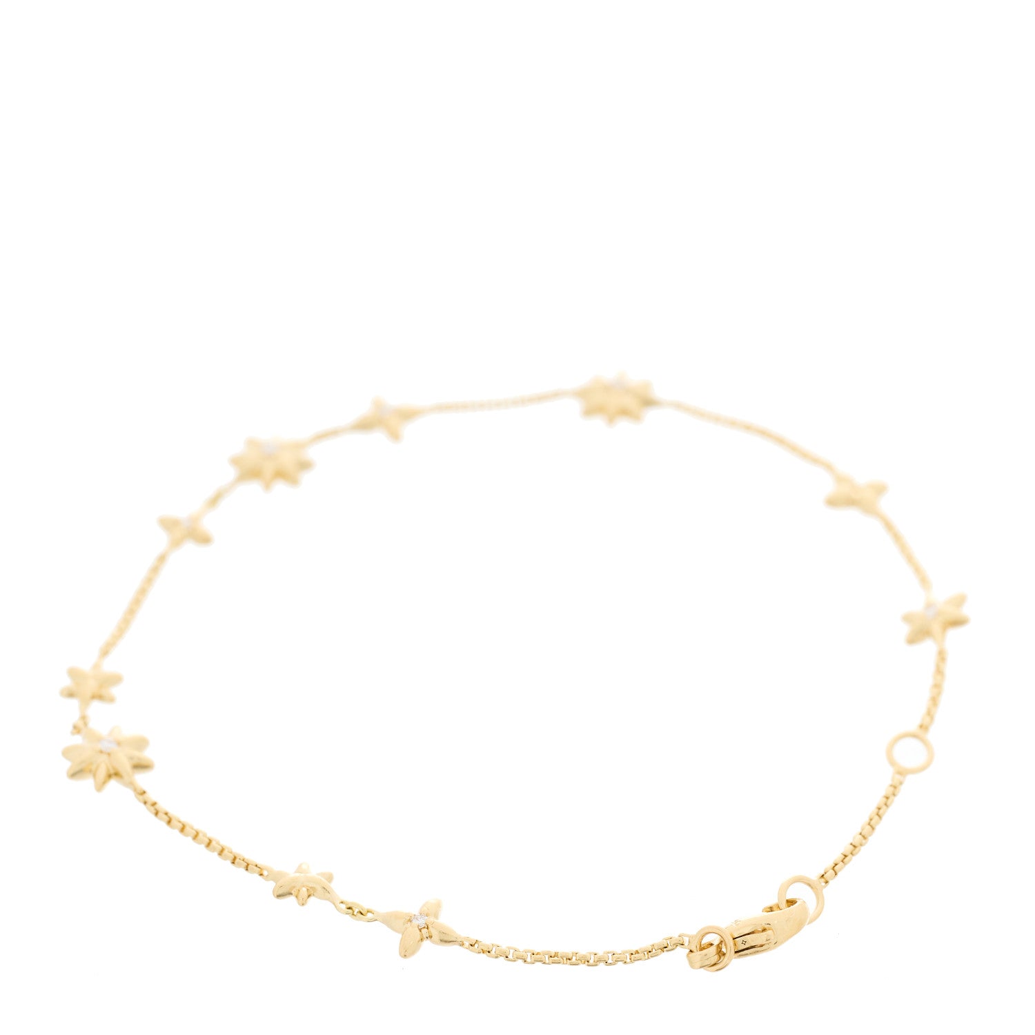 David Yurman 18K Yellow Gold Diamond Starburst Constellation Bracelet 2 of 4