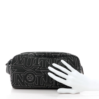 Louis Vuitton Nylon Dopp Kit Snow Pouch Black 2 of 12