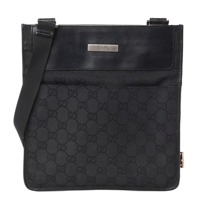 Gucci GG Monogram Messenger Crossbody Bag Black 1 of 11