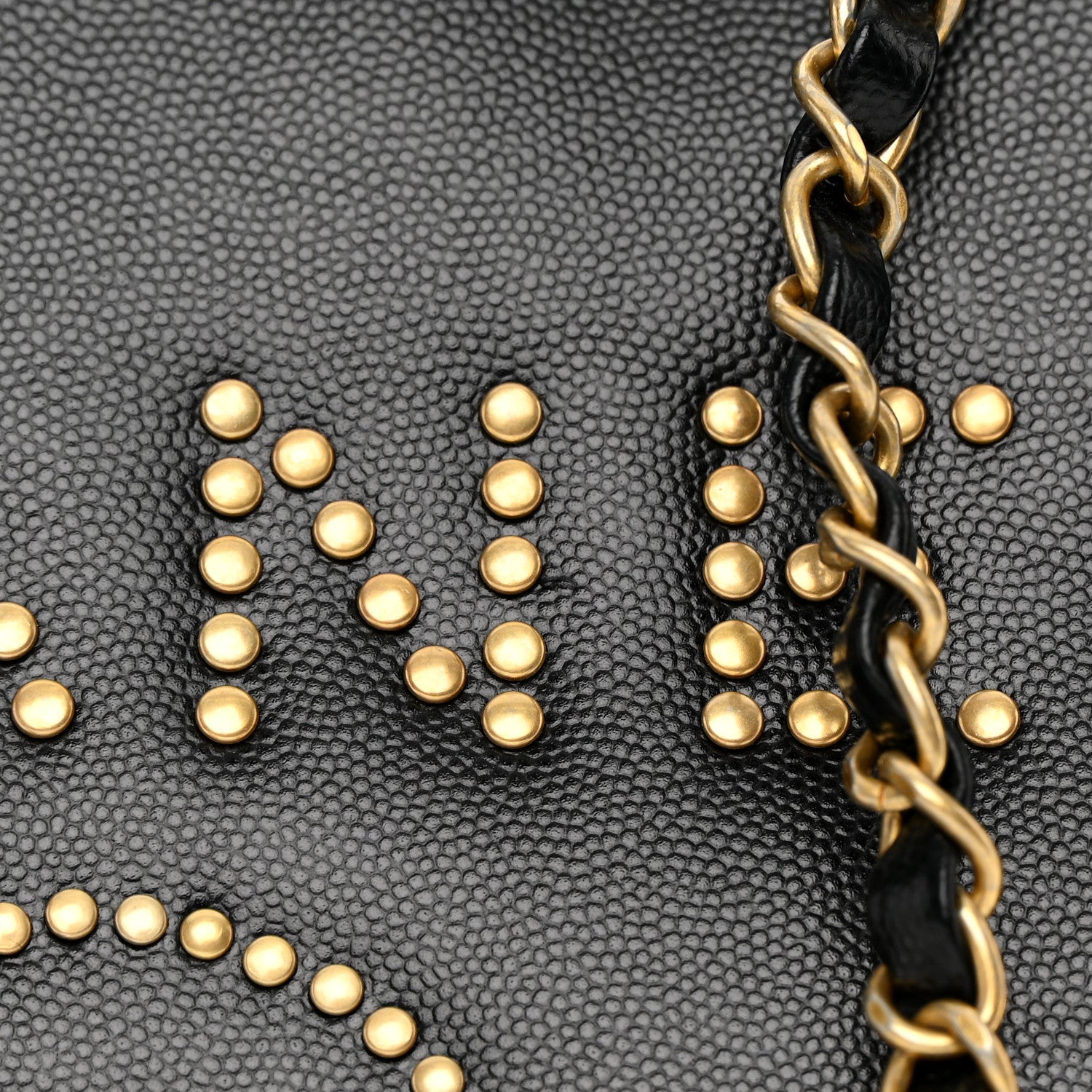 Chanel Caviar Medium Studded Deauville Tote Black 13 of 13