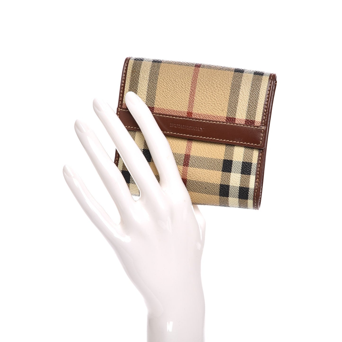 Haymarket Check Compact Wallet Brown