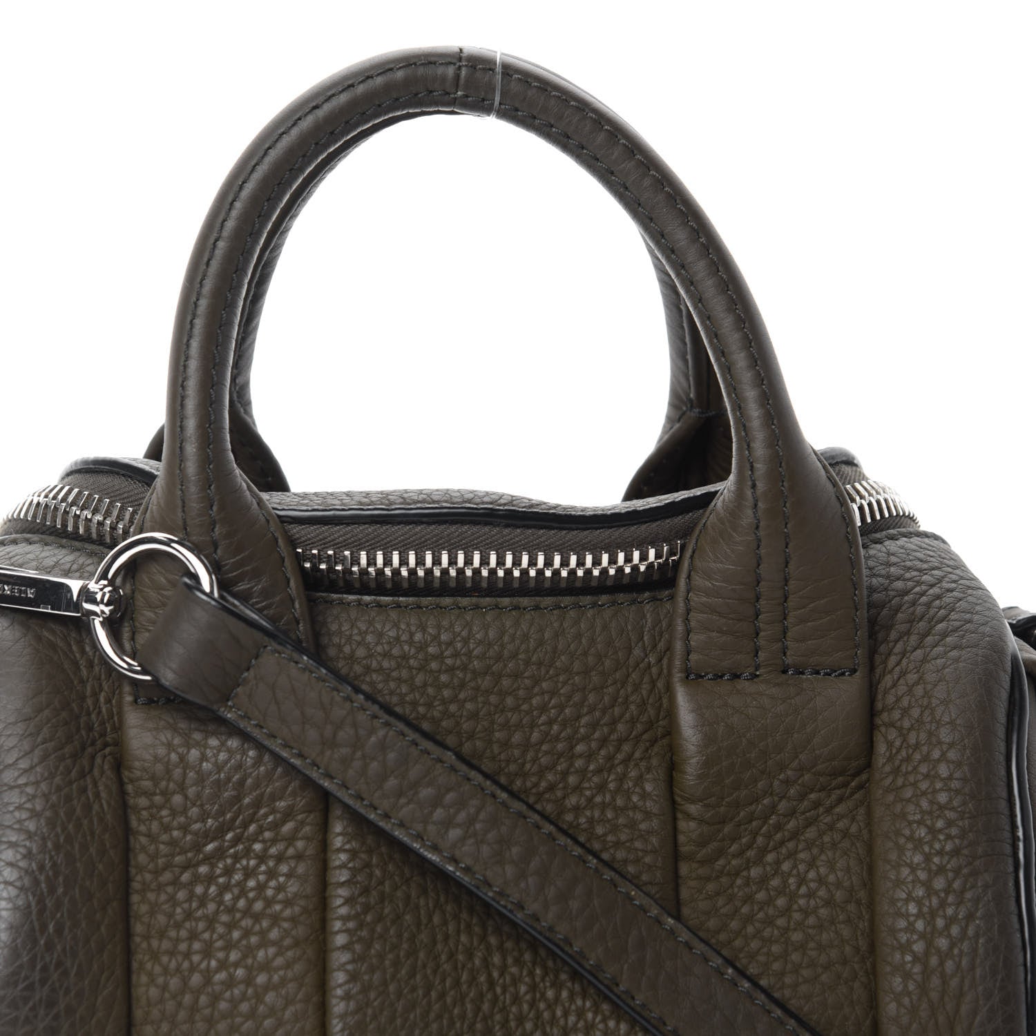 Alexander Wang Pebbled Calfskin Mini Rockie Matte Khaki Green Rhodium Hardware 9 of 9