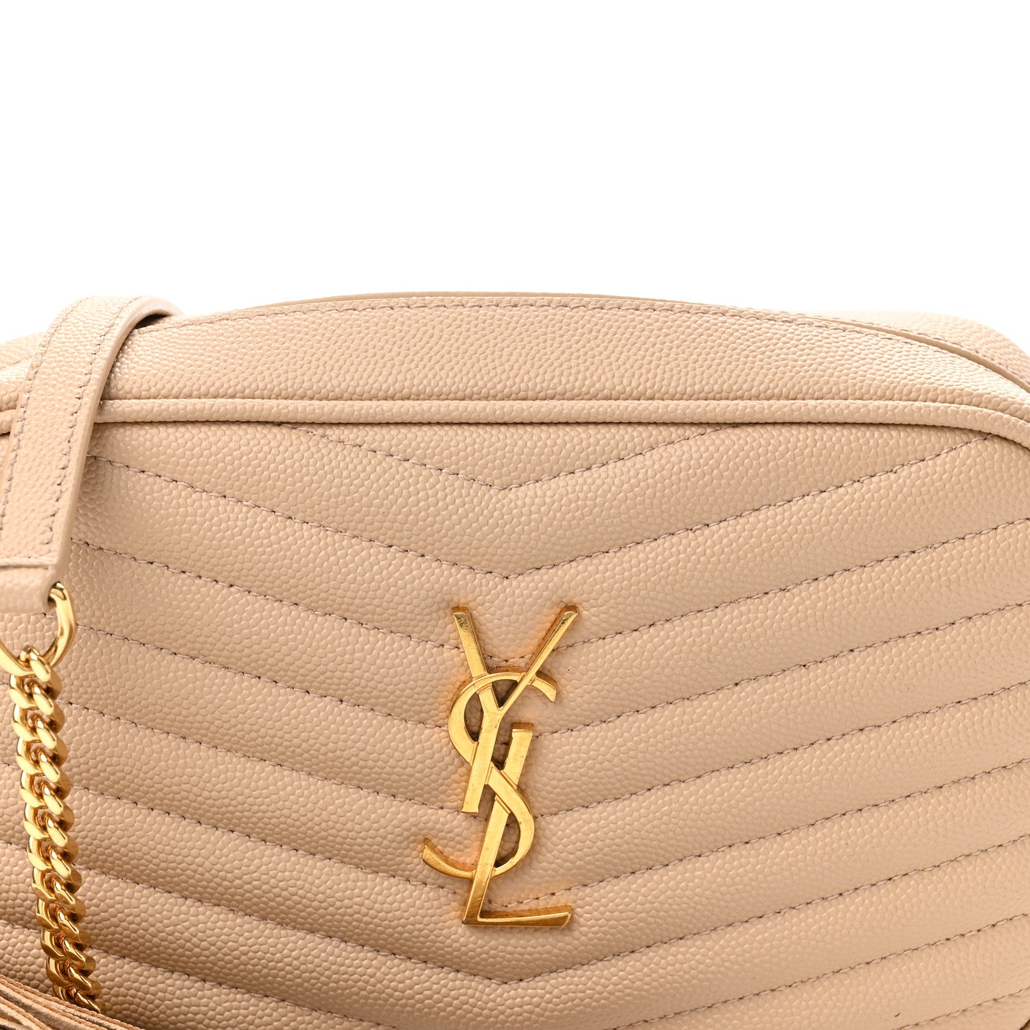 Saint Laurent Grain De Poudre Matelasse Monogram Mini Lou Camera Bag New Powder 8 of 10
