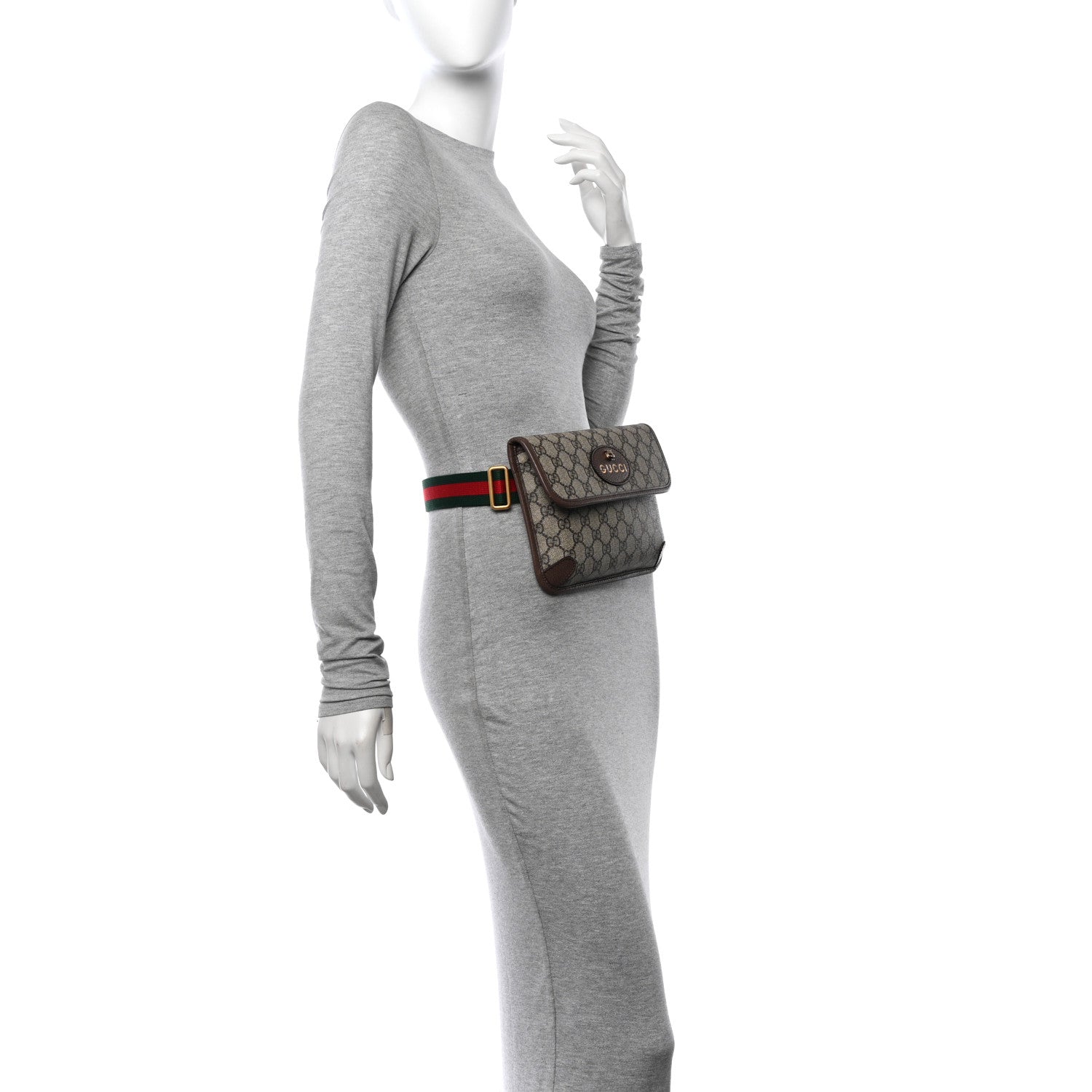 Gucci GG Supreme Monogram Neo Vintage Web Belt Bag Brown 2 of 11