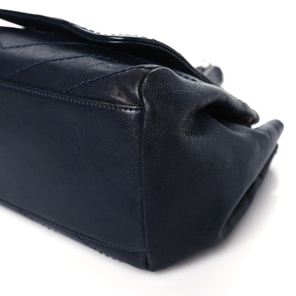 Saint Laurent Vintage Lambskin Chevron Monogram Small Nolita Blue 11 of 11