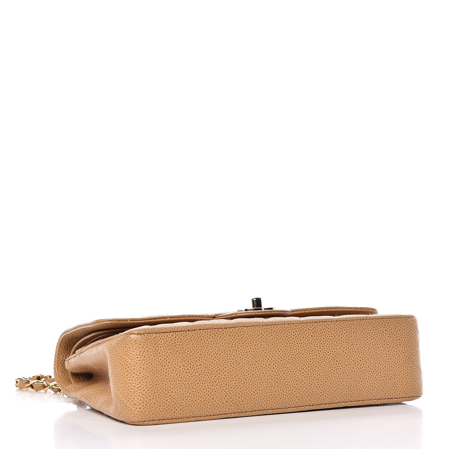Chanel Caviar Quilted Medium Double Flap Beige 4 of 9