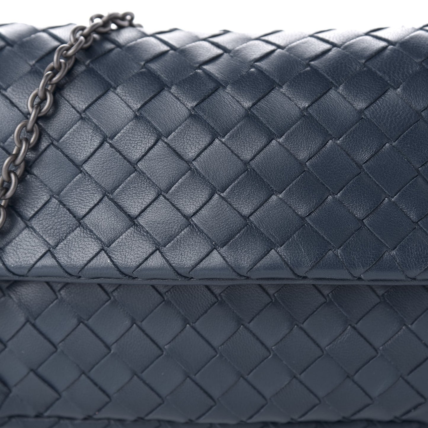 Nappa Intrecciato Mini Chain Messenger Denim