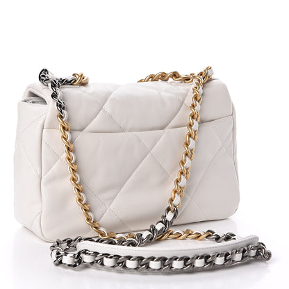 Chanel Lambskin Quilted Medium 19 Flap White 3 of 11