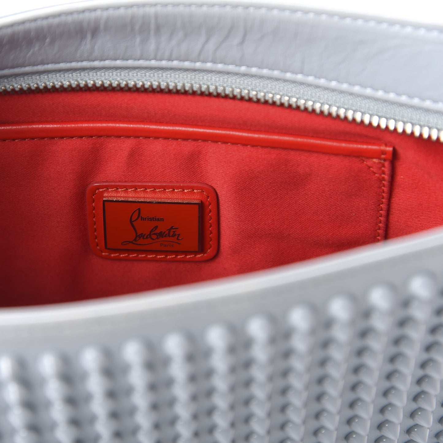 Calfskin Studded Loubiposh Clutch Horizon