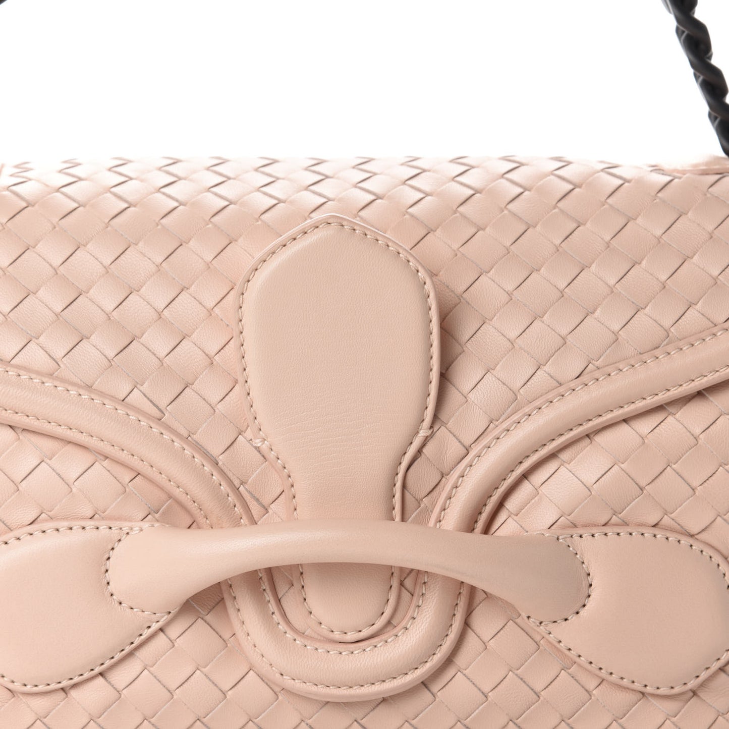 Nappa Intrecciato Rialto Shoulder Bag Flamingo
