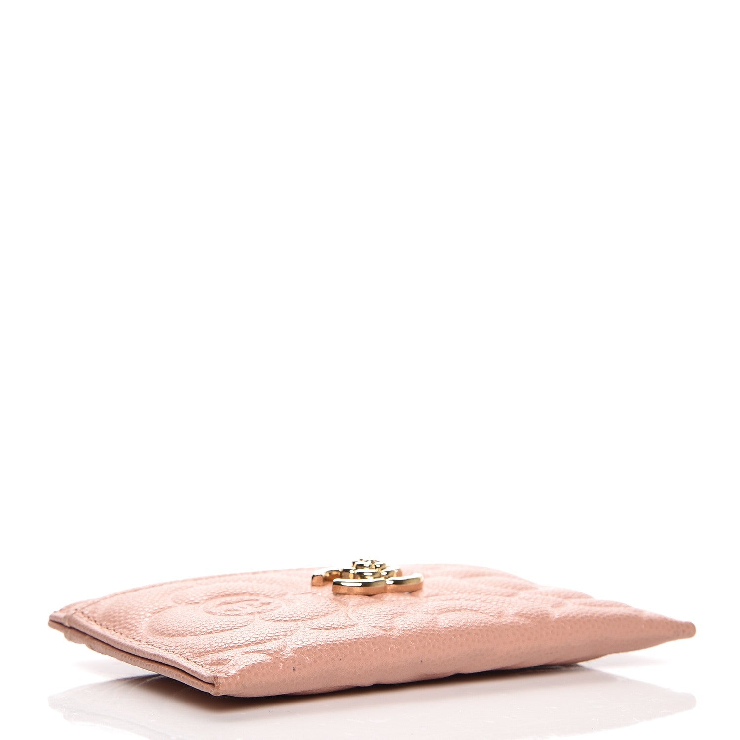 Chanel Caviar Camellia Embossed Card Holder Pink 4 of 8