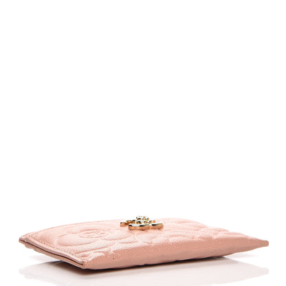 Chanel Caviar Camellia Embossed Card Holder Pink 4 of 8