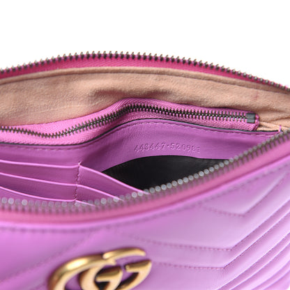 Gucci Calfskin Matelasse Mini GG Marmont Chain Bag Candy Mousse 7 of 11