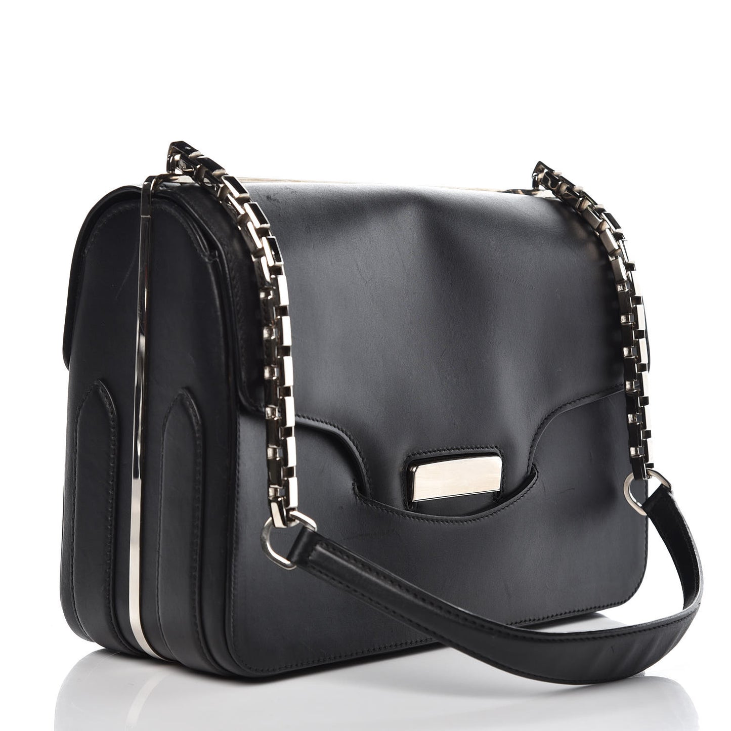 Smooth Calfskin Small Neo Classic Hardware Chain Bag Black