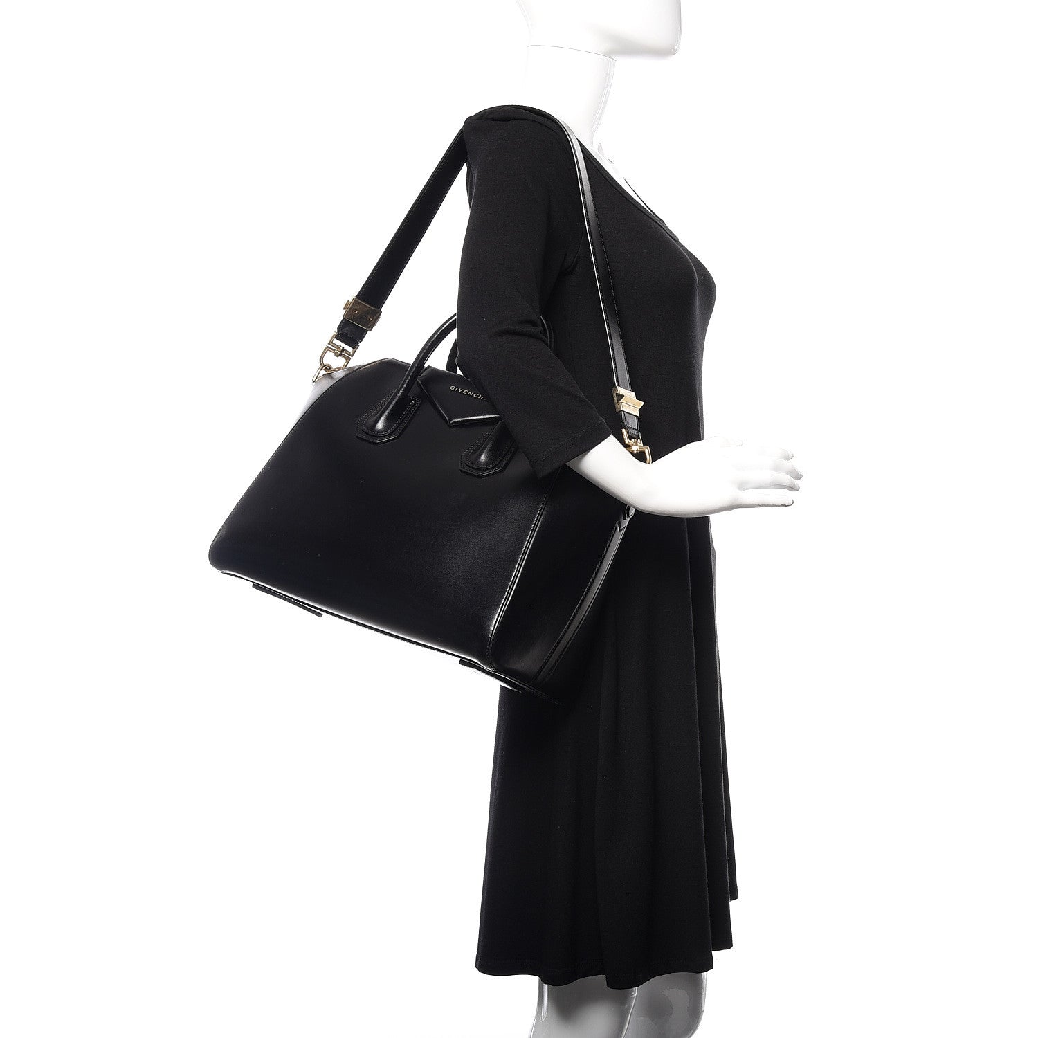 Givenchy Shiny Lord Calfskin Medium Antigona Black 2 of 10