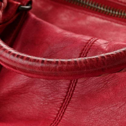 Balenciaga Agneau Classic Hardware Weekender Rouge Coquelicot 10 of 13